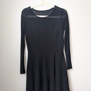 DYNAMITE Sheer Black Dress A-Line Size S Small 4